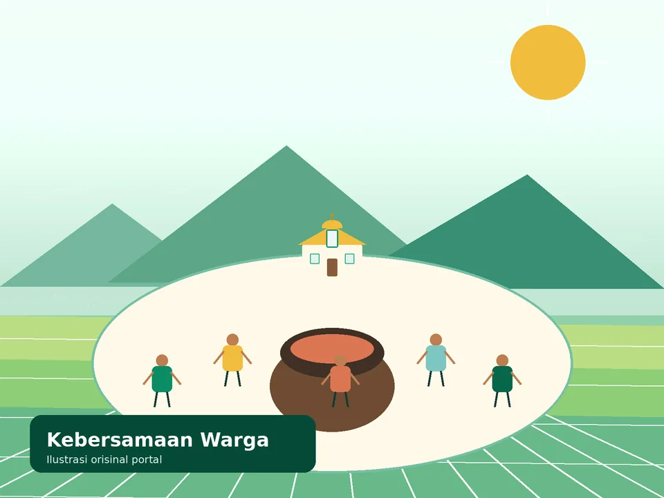 Ilustrasi tradisi dan kebersamaan Gampong Blang