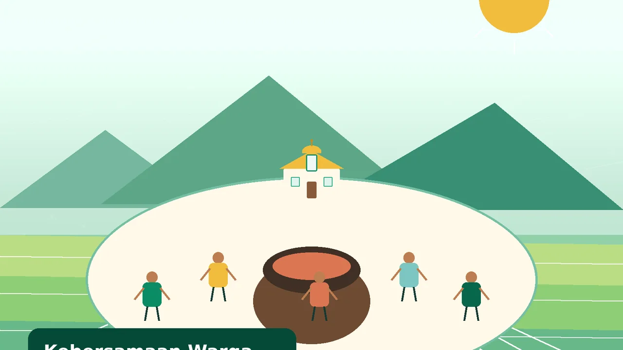 Ilustrasi tradisi Maulid dan kebersamaan Gampong Blang